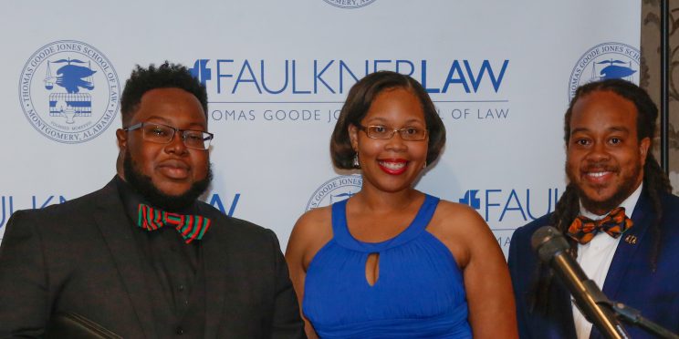 Ernestine S. Sapp Chapter of NBLSA, Faulkner Law: 2018-2019 Executive BoardL to R: Noelle Sillmon (Secretary), Donavon McGuire (President), Kymberly Porter (Treasurer), and Shevon Thomas II (Vice President)