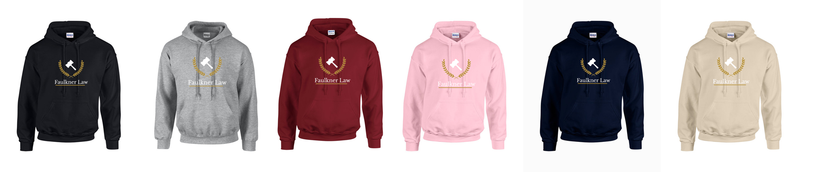 Faulkner Law Hoodies in various colors