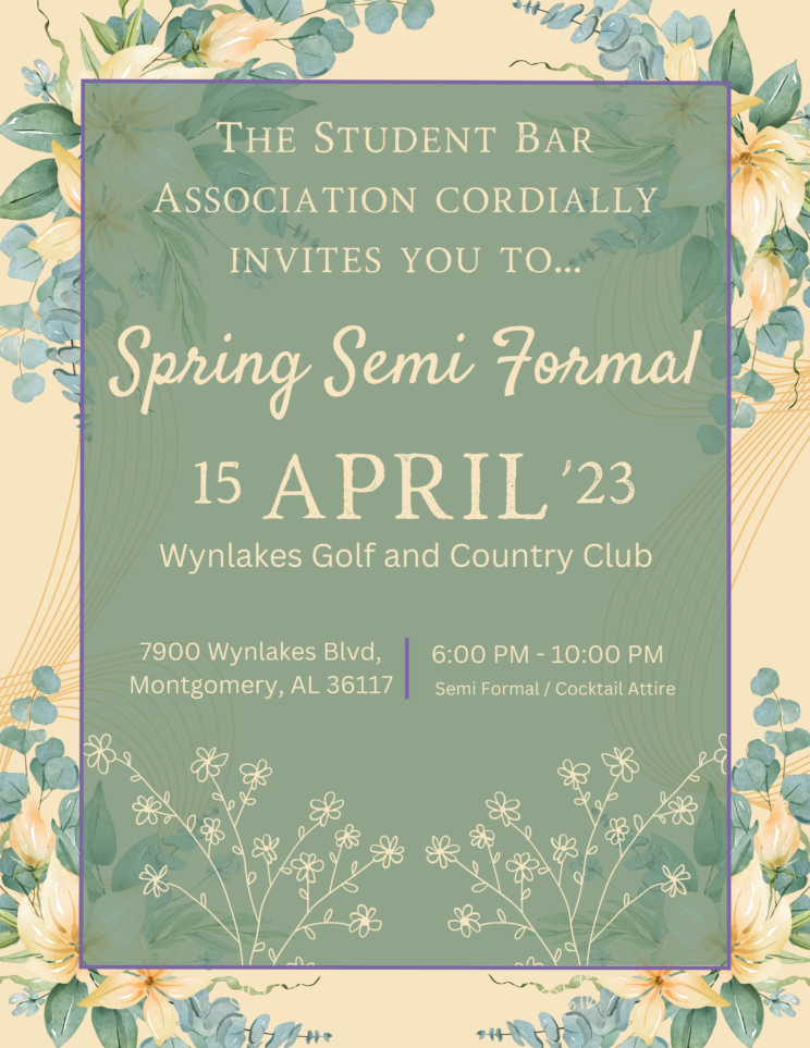 Spring Formal Flyer for 2023