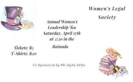 Invitation to the Women's Legal Society Tea Party 