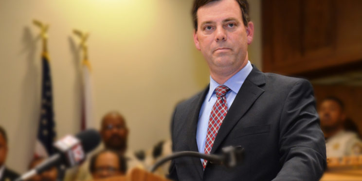 Daryl Bailey speaks at a news conference.